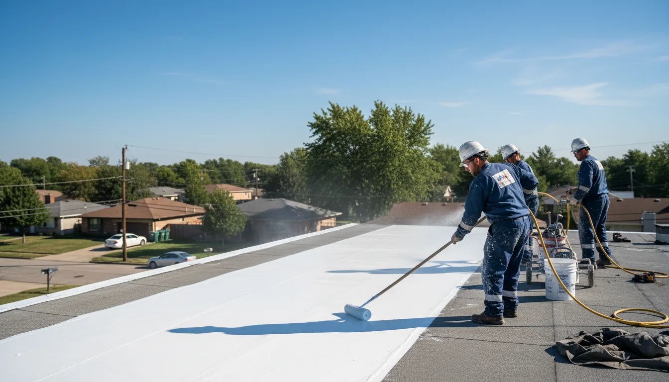 Commercial roof coating in Rushford, NY near me